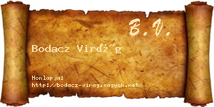 Bodacz Virág névjegykártya