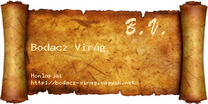 Bodacz Virág névjegykártya